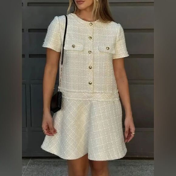 BLoggers fav Zara SHORT STRUCTURED DRESS ZW COLLECTION - Picture 5 of 6